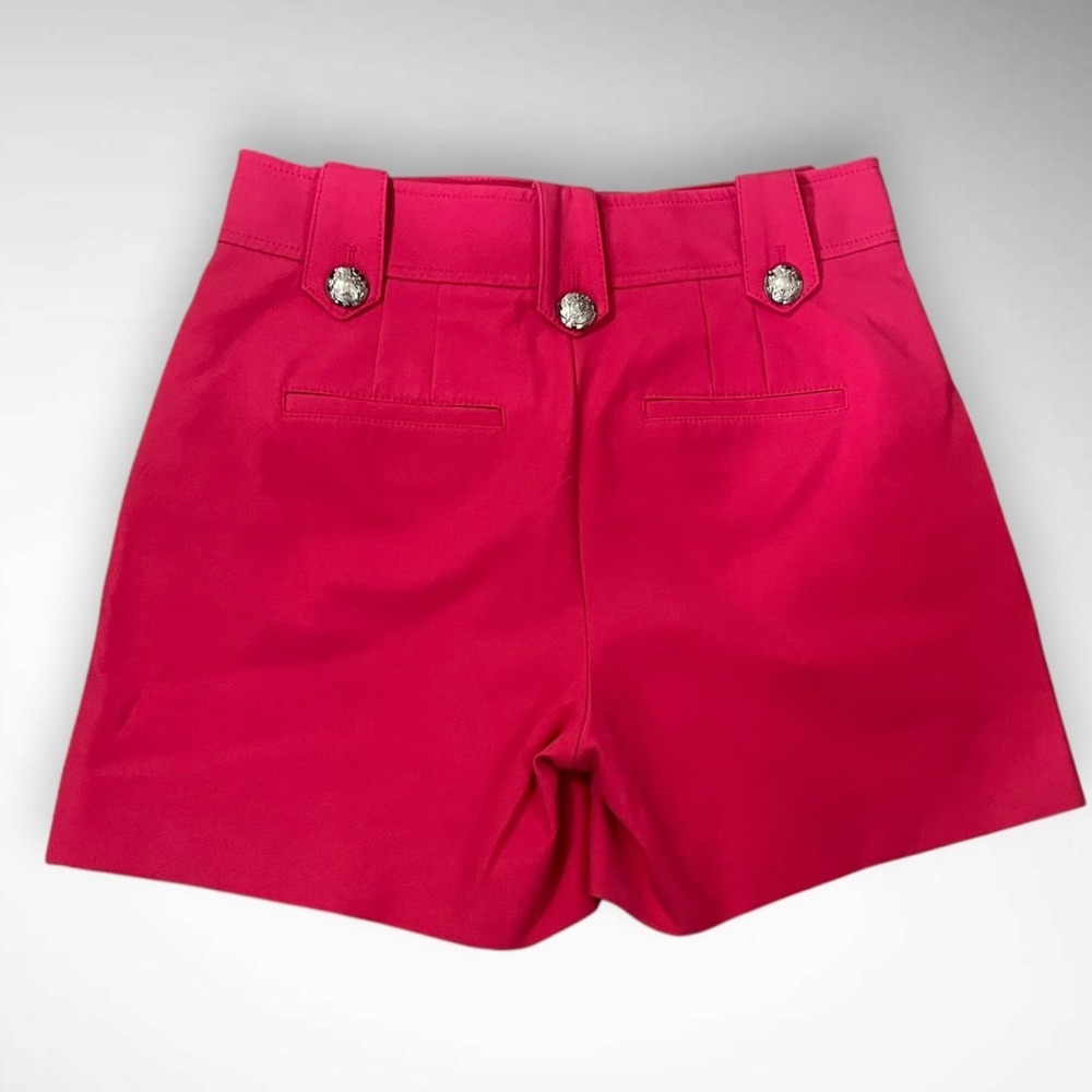 WHOTE HOUSE BLACK MARKET Pink 5" Shorts With Button Detailing Size 4 | EUC